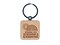 Sending You Sunshine and Rainbows Engraved Wood Square Keychain Tag Charm